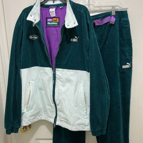 Puma x Butter Sportswear Division Tracksuit jacket pants sweatsuit warmup casual - Picture 1 of 16